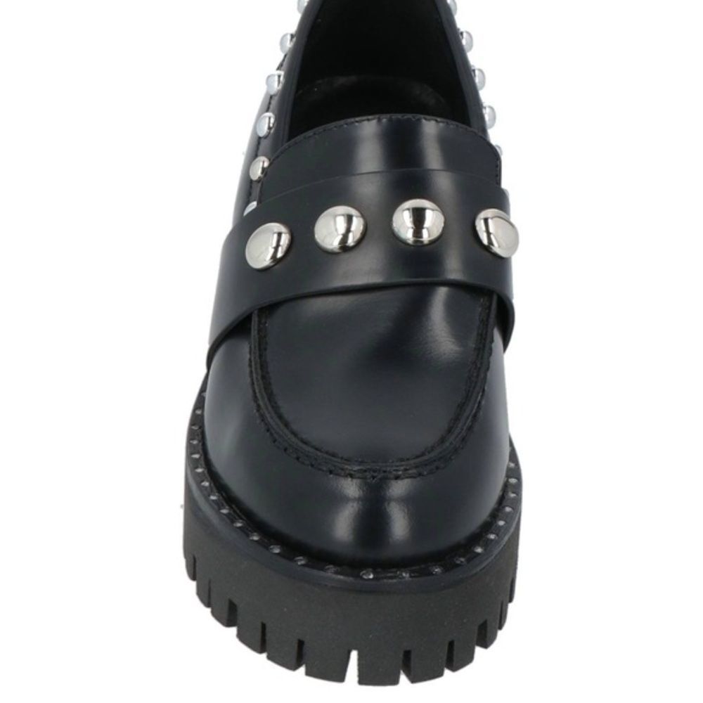 Black Studded Loafers